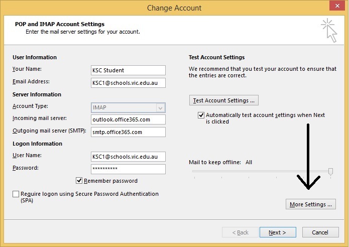 add another email account to outlook 365 online